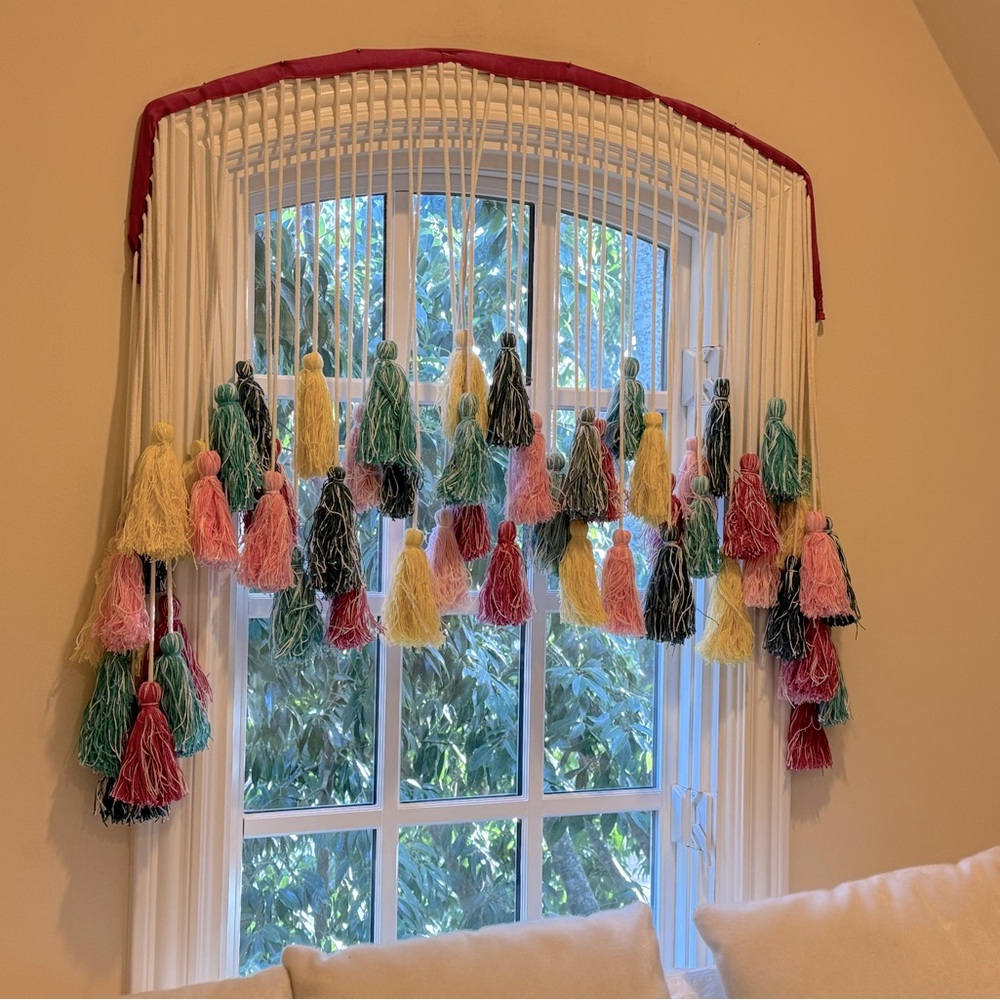Pottery Barn Oversized Tassel Garland, Lennon & Maisy Collection, multi